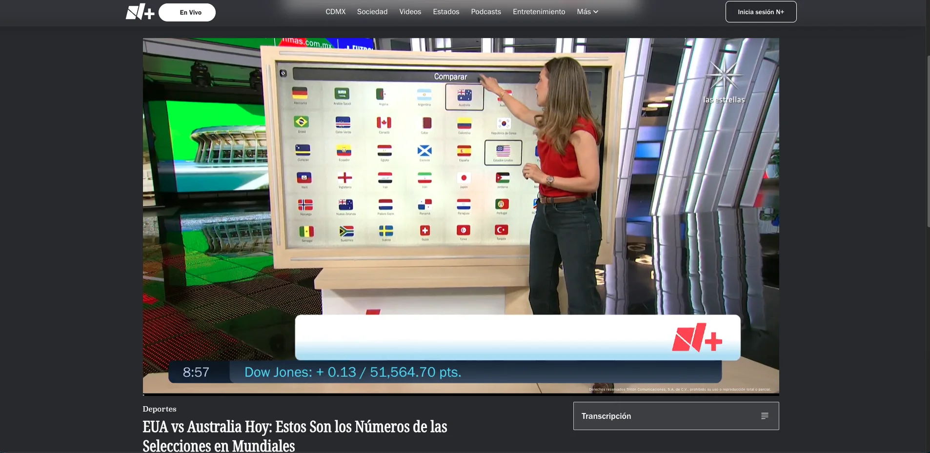 World cup 2026 - Compare Teams ( Televisa N+ )